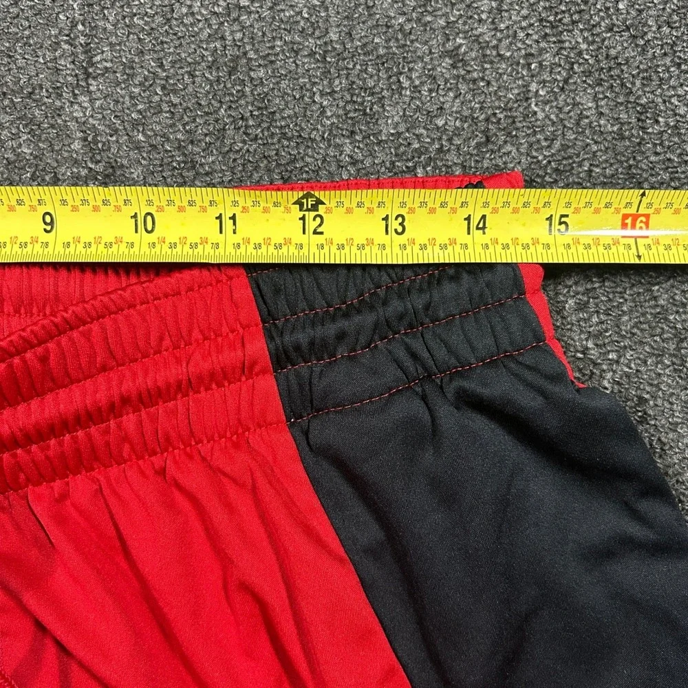 Adidas Basketball Shorts Mens Large Red Black Aeroready FL0928 Excellent Striped